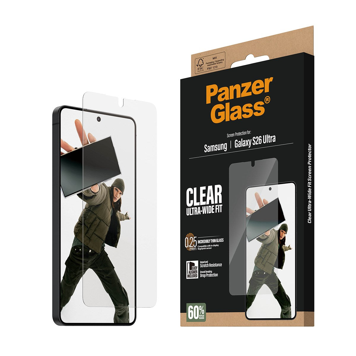 PanzerGlass® Displayschutz Samsung Galaxy S26 Ultra | Ultra-Wide Fit m. EasyAligner